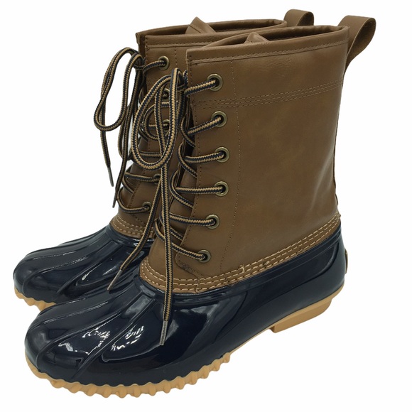 Sporto Ariel The Original Duck Boot Navy & Tan 6.5 - Picture 4 of 12